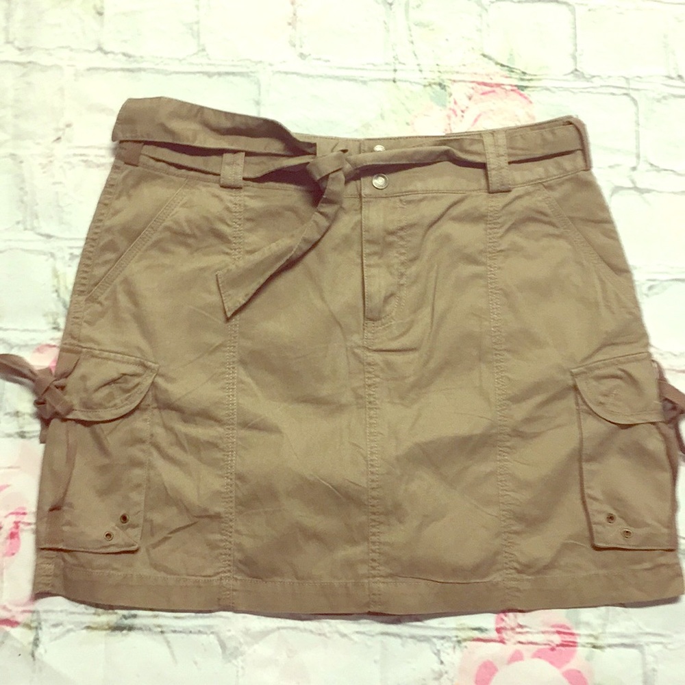 NWT Sonoma Dark Khaki Cargo Pocket Skort SZ 8